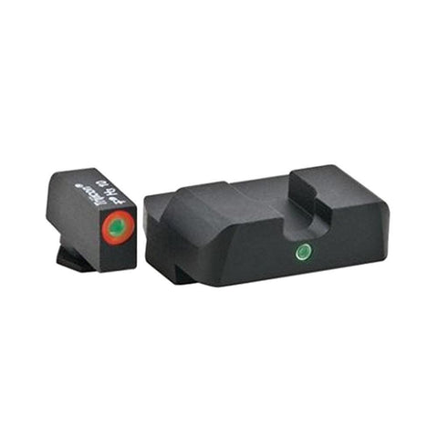 Glock Pistol Sight Set - 20 - 21 - 29 - 30 - 31 - 32 - 36 - 41 - I-dot - Green Tritium Illumination