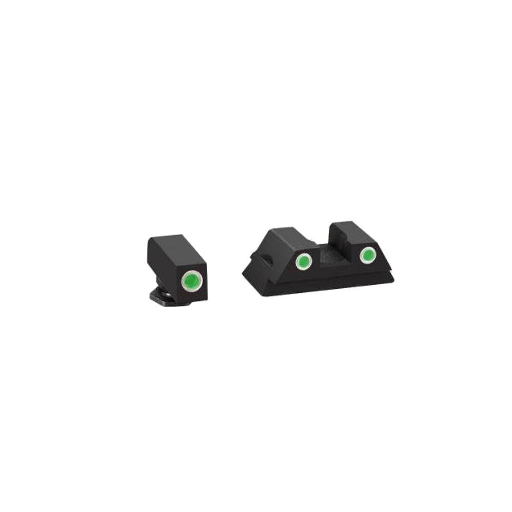 Glock Pistol Sight Set - 43 - Classic 3-dot - Green Tritium Illumination