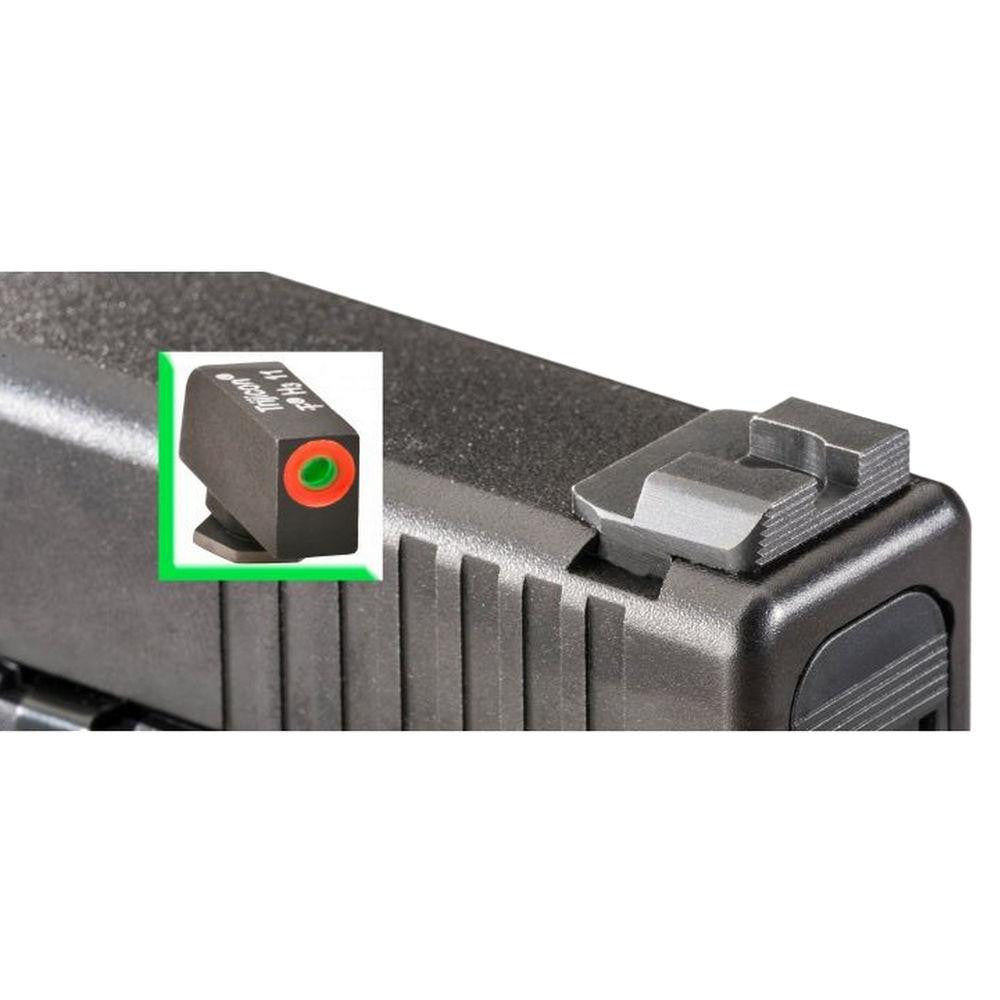 Glock Pistol Sight Set - 43 - Hackathorn - Green Front Tritium Illumination