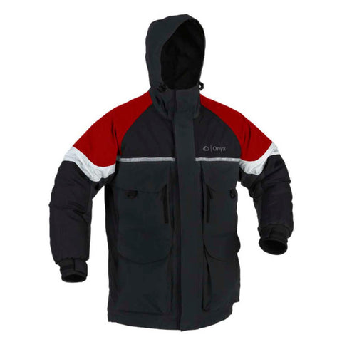 Arctic Shield Cold Weather Parka - Black-red, Large