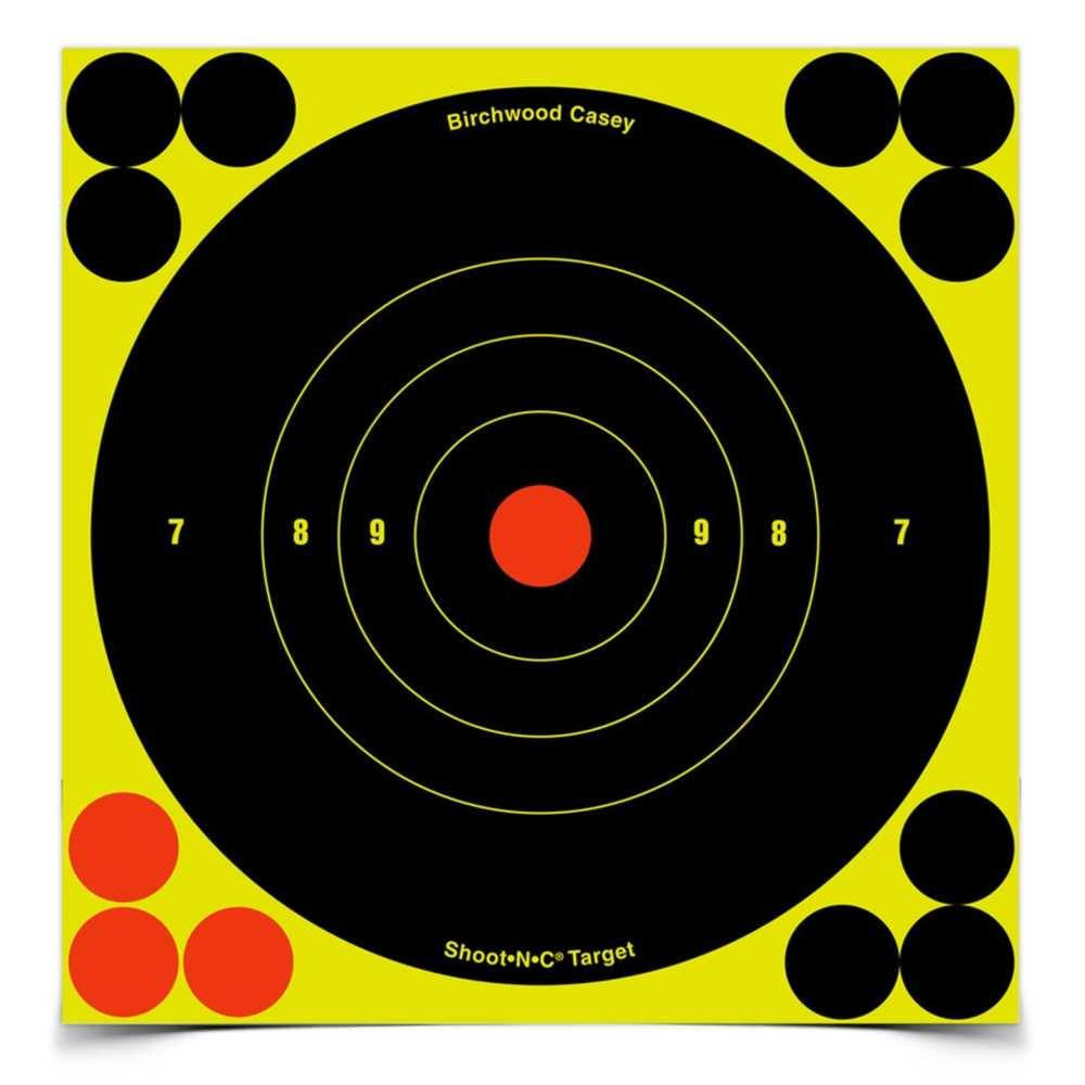 Shoot&bull;n&bull;c &reg; Self-adhesive Targets - 6" Bull's-eye Pack, 12 Pack