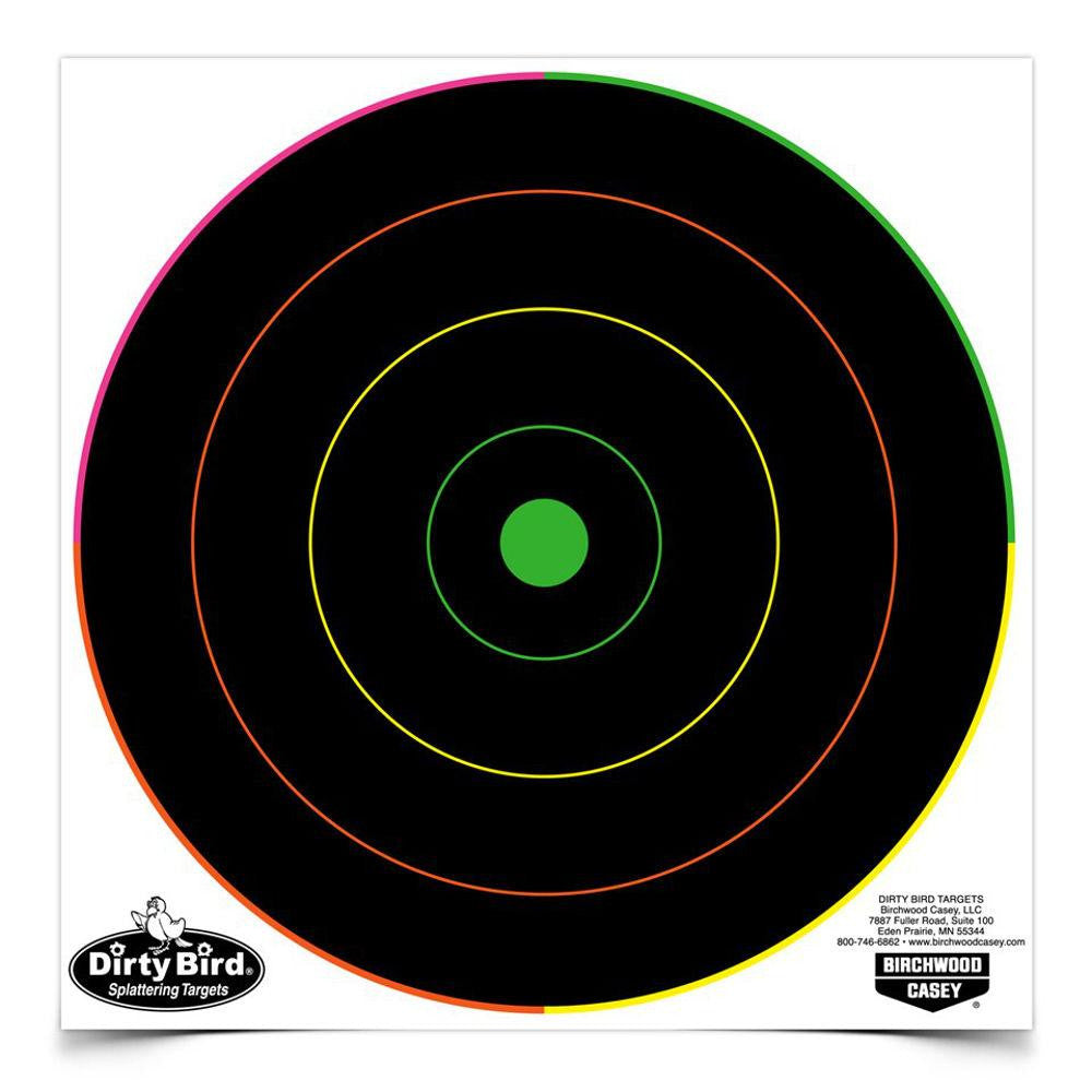 Dirty Bird Multi-color Bull's-eye Targets - 8" - 8 Pack