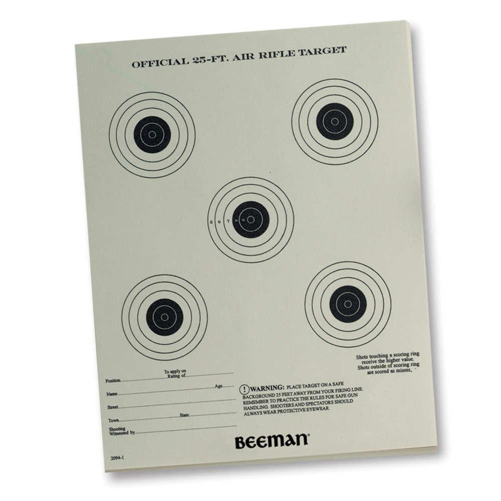 Official 25ft Airgun Paper Targets - (24 Pack)