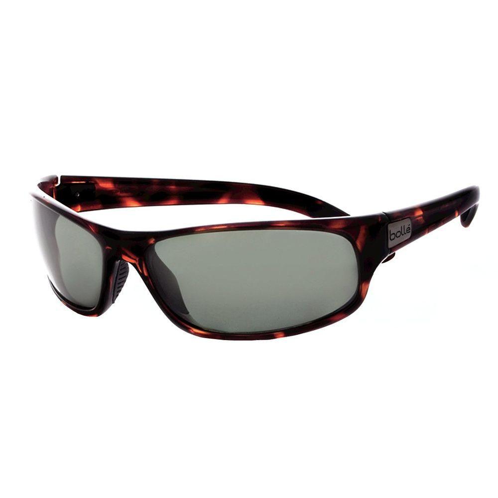 Anaconda Sunglasses, Dark Tortoise Frame,  Polarized Green Lens