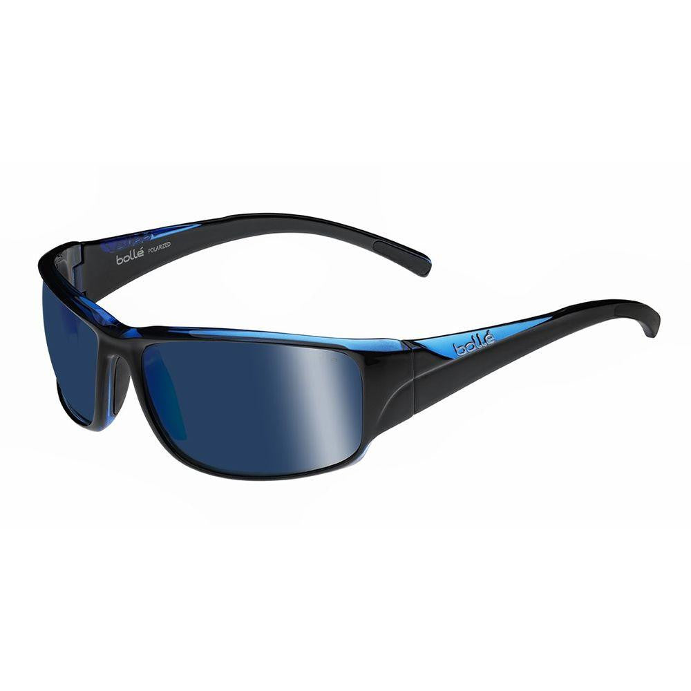 Bolle Keelback Sunglasses, Shiny Black-blue Translucent, Polarized