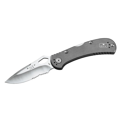 Spitfire, Serrated, Grey Handle