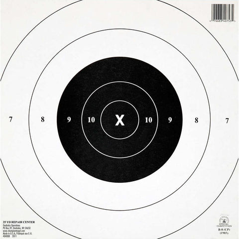 Nra Targets - Gb-8(cp) 25 Yd. Timed & Rapid Fire Repair Centers, 10.5" X 10.5", (12 Pack)