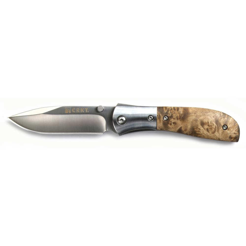 M4-02 Burled Wood-steel Folder - Razor Edge