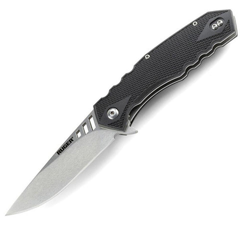 Ruger Follow-through Compact, Grn Handle , Black, Plain, W-clip