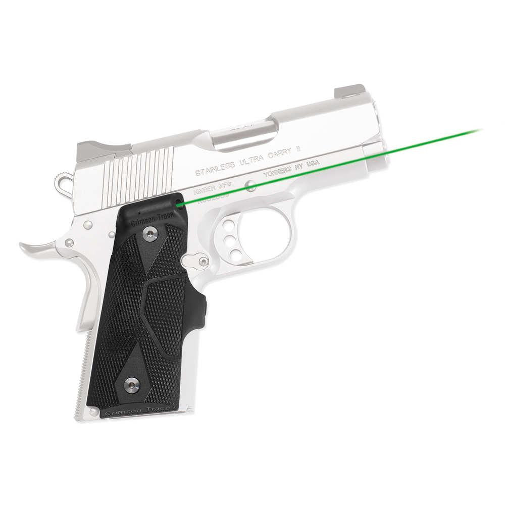 Lg-404g Front Activation Green Lasergrips For 1911 Compact