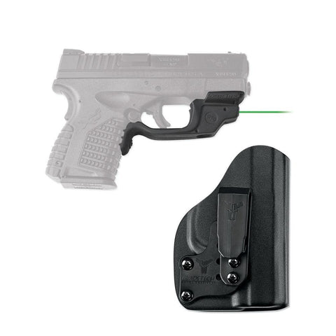 Green Laserguard With Blade-tech Iwb Holster For Springfield Armory Xd-s