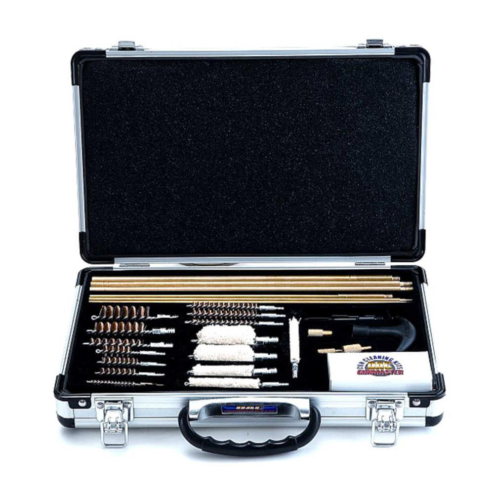 Gunmaster Deluxe Universal 35 Piece Cleaning Kit In Aluminum Carry Case