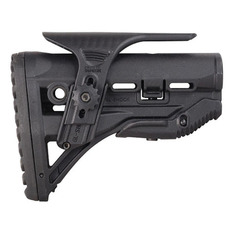 Recoil-reducing M4-ar-15 Stock And Adjustable Cheekpiece - Black