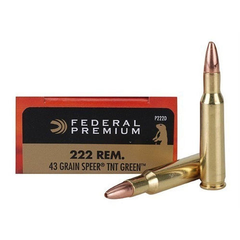 V-shok&reg; Ammunition - .222 Remington - Speer&reg; Tnt Green&reg; - 43 Grain