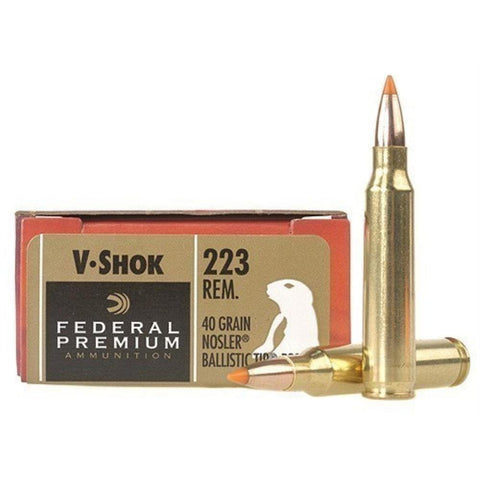 V-shok&reg; Ammunition - .223 Remington (5.56x45mm) - Nosler&reg; Ballistic Tip&reg; - 40 Grain