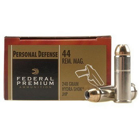 Premium Personal Defense Ammunition - 44 Rem. Magnum Hydra-shok Jhp, 240 Grain