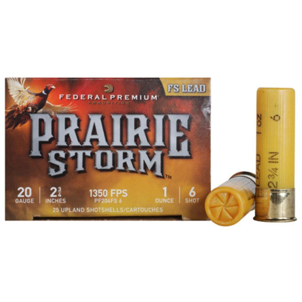 Prairie Storm&reg; - Fs Lead&reg; Shotshells - 20 Gauge - 2 3-4 Inch - 1 Ounce - #6 Shot