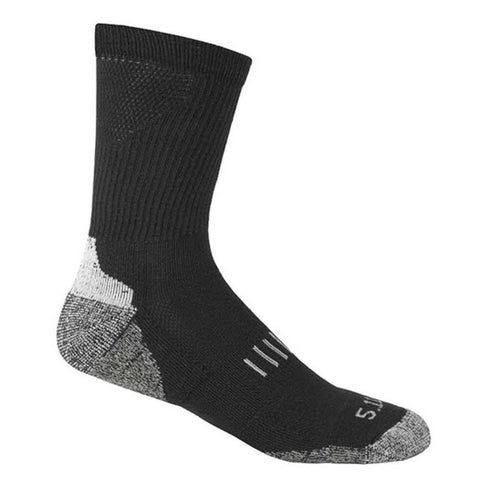 Year Round Crew Sock - Black, Large-x-large