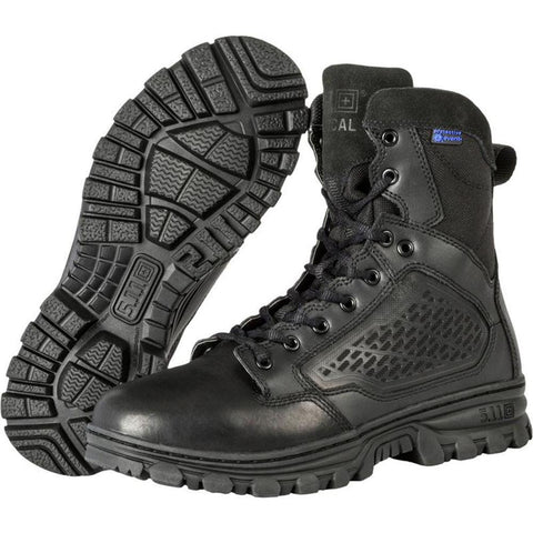 Evo 6" Waterproof Boot With Sidezip - Black, 10.5