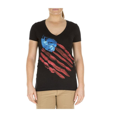 Feather Flag Tee - Black, Large