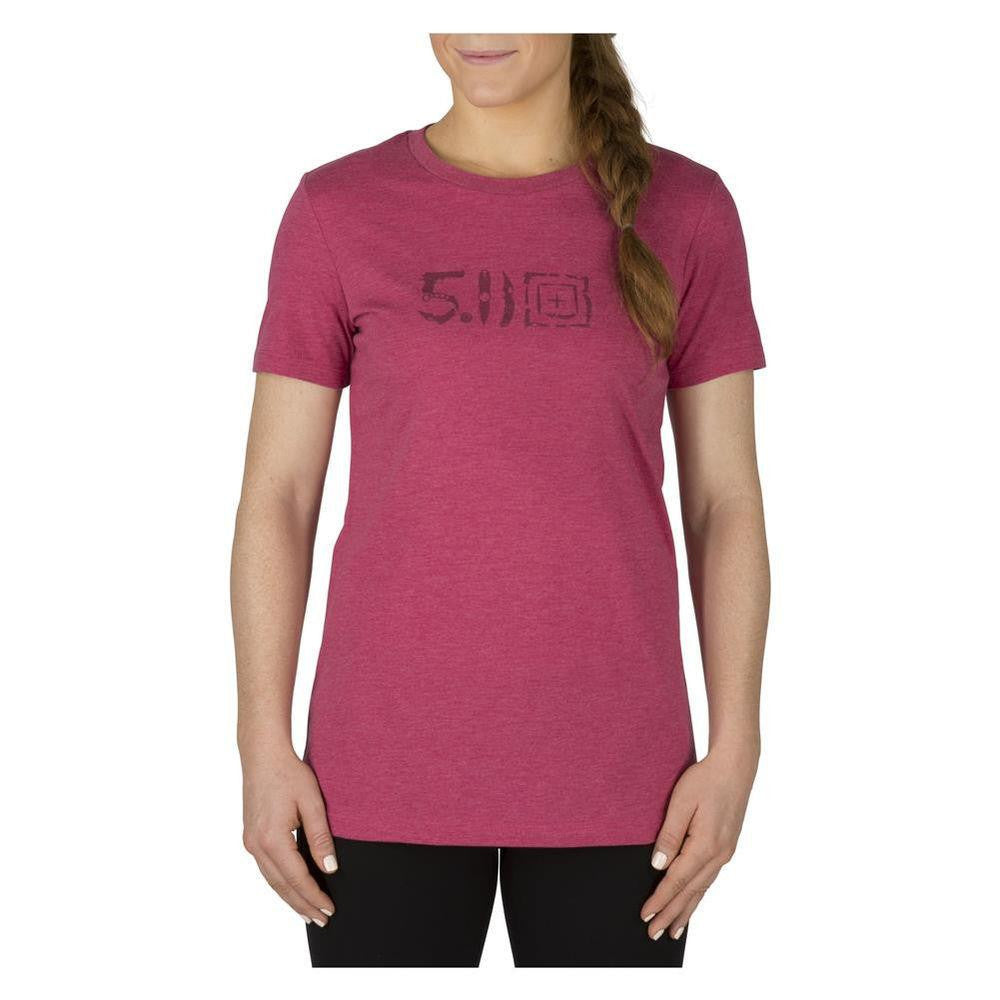 Women's Knife Fight Tee - Raspberry, Large