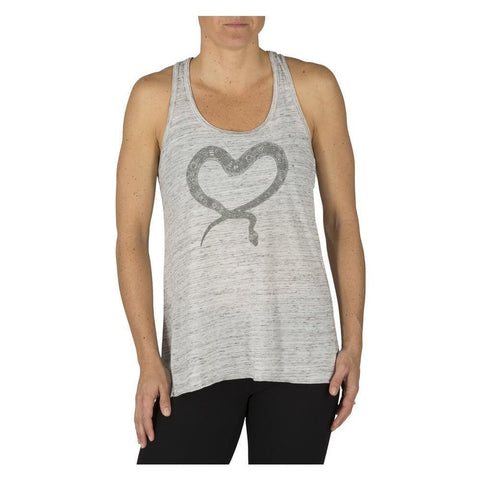 Heart Henna Tank - Grey Marble, Large