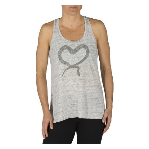 Heart Henna Tank - Grey Marble, Medium