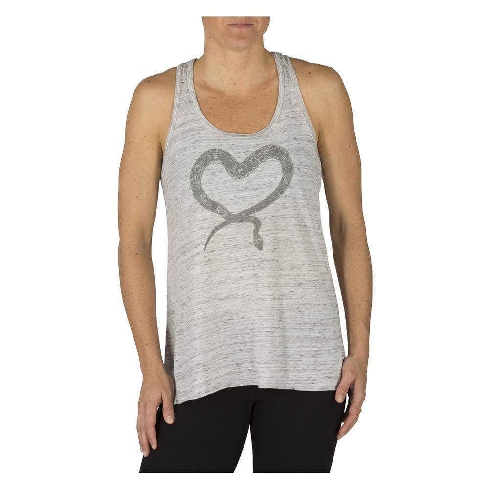 Heart Henna Tank - Grey Marble, Small