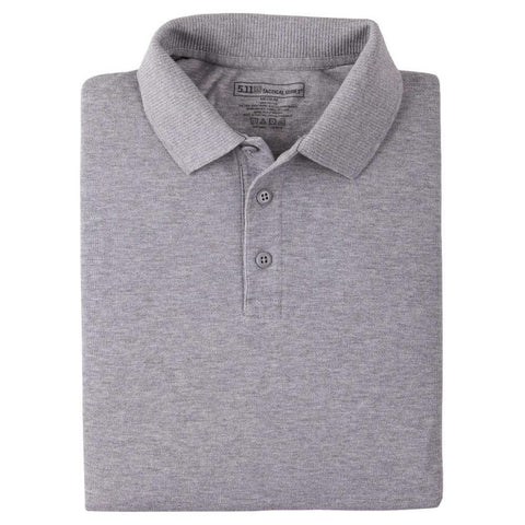 Utility Short Sleeve Polo - Heather Grey, Large