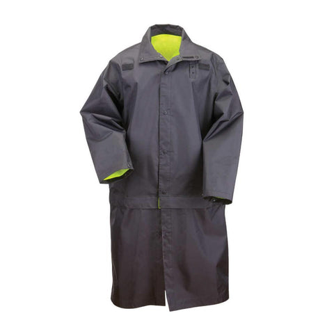 Long Rev Hv Rain Coat Blk S