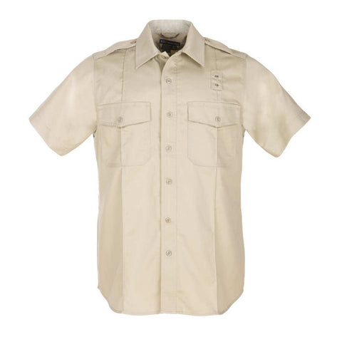 Wm Pdu Ss A-cl Twl Shirt Silver Tan Mt