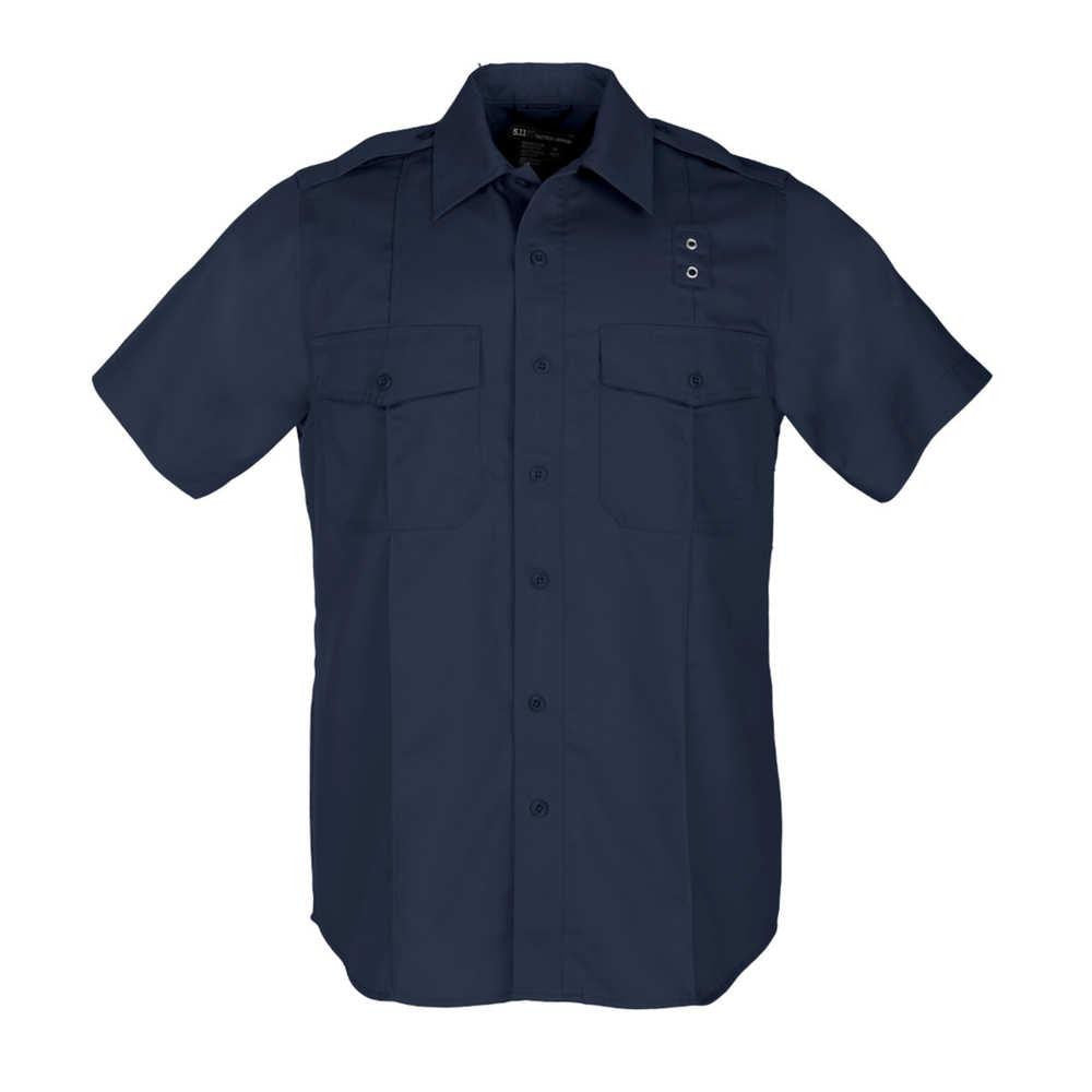 Wm Pdu Ss A-cl Twl Shirt Mdngt Navy Lt