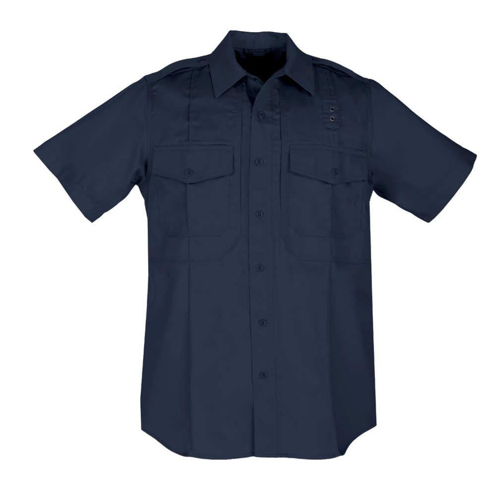 Wm Pdu Ss B-cl Twl Shirt Mdngt Navy Lt