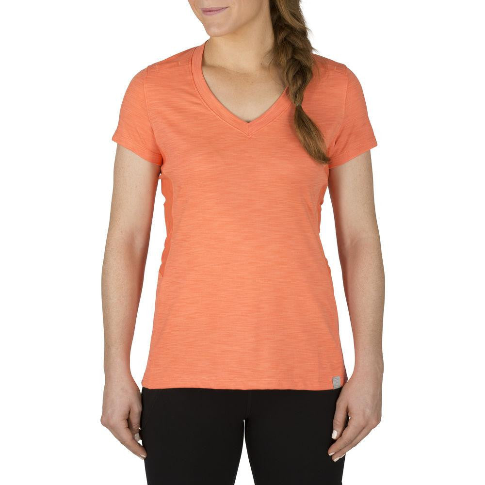 Zig Zag V-neck Coral Large