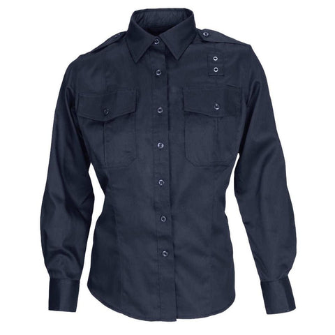 Wm Pdu Ls A-cl Twl Shirt Mdngt Navy Lt