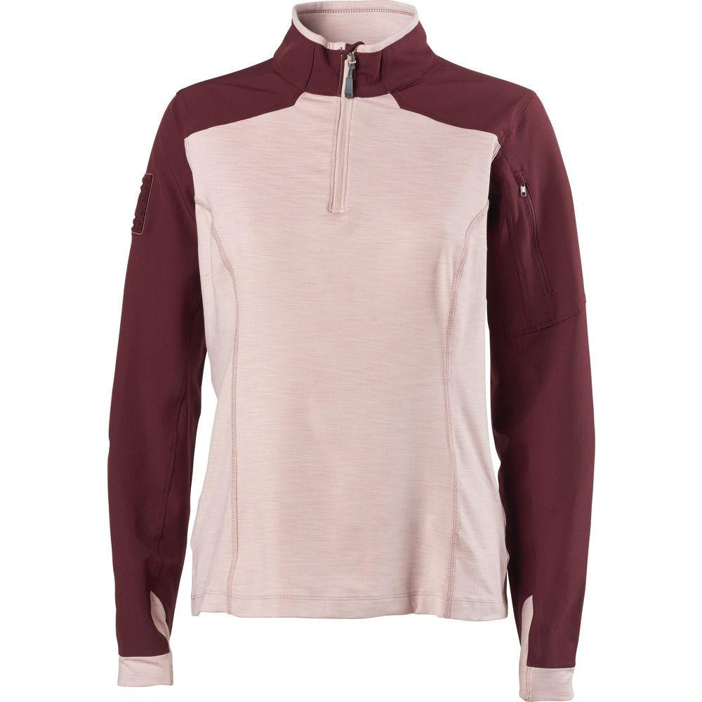 Womens Rapid Half Zip Blush-garnet L