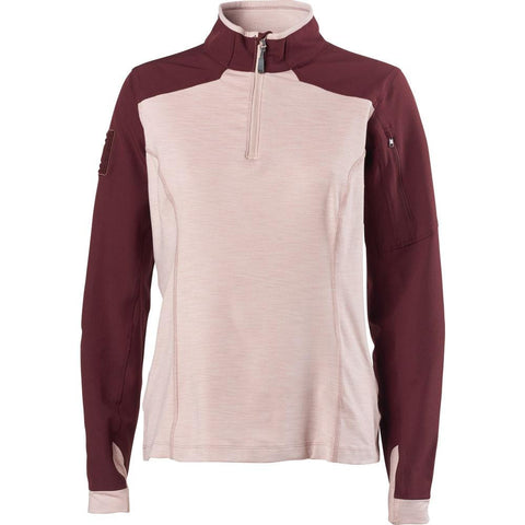 Womens Rapid Half Zip Blush-garnet M