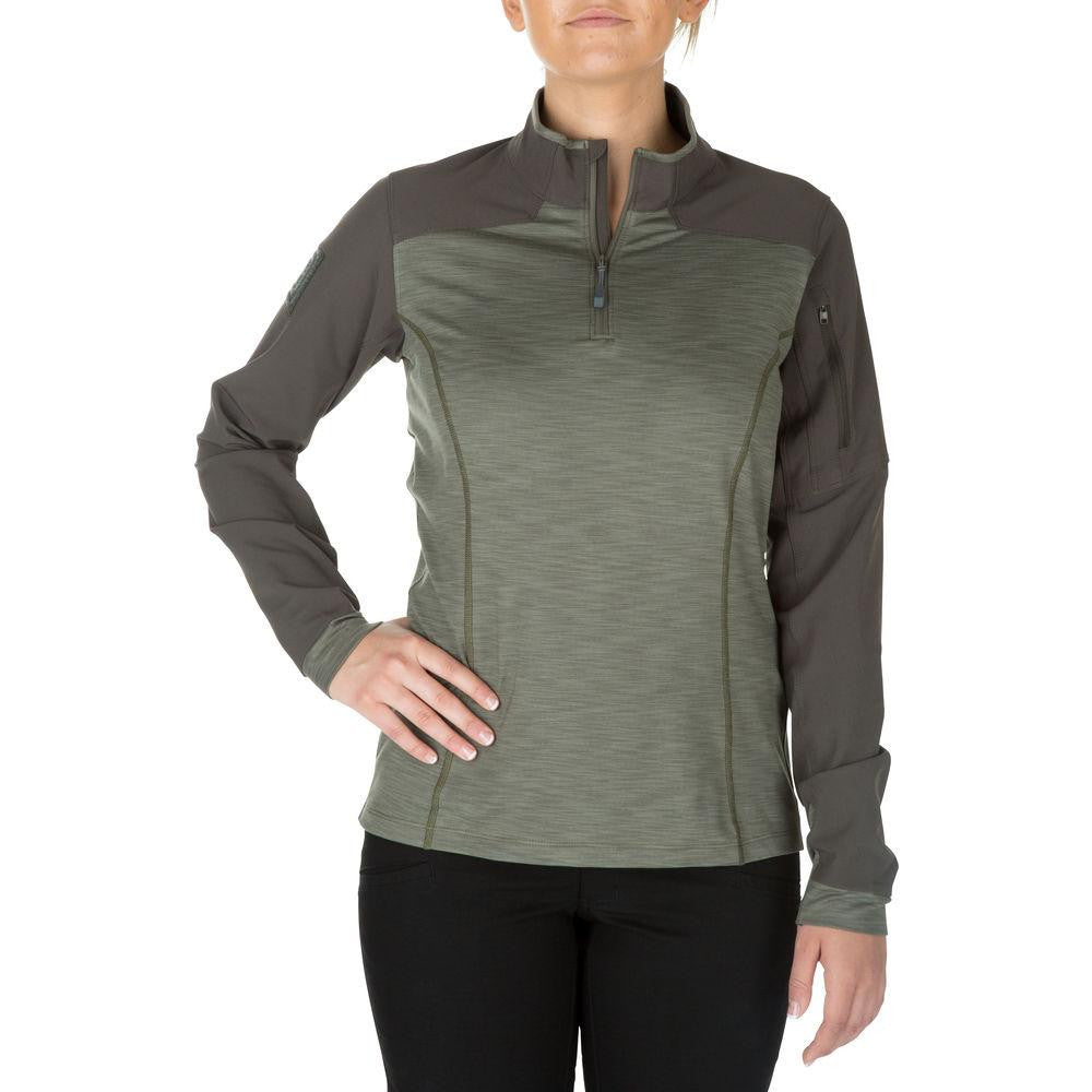 Womens Rapid Half Zip Sage Green L