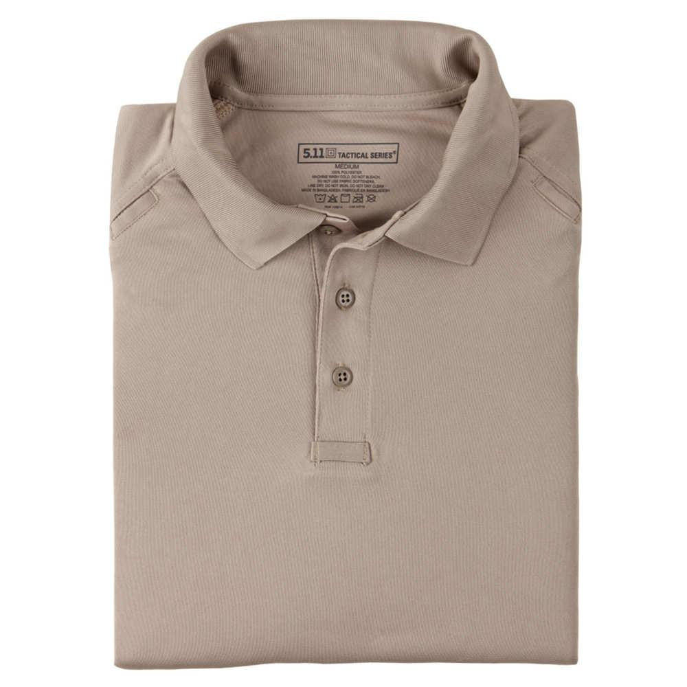 Performance Polo Ss Syn Silver Tan Small