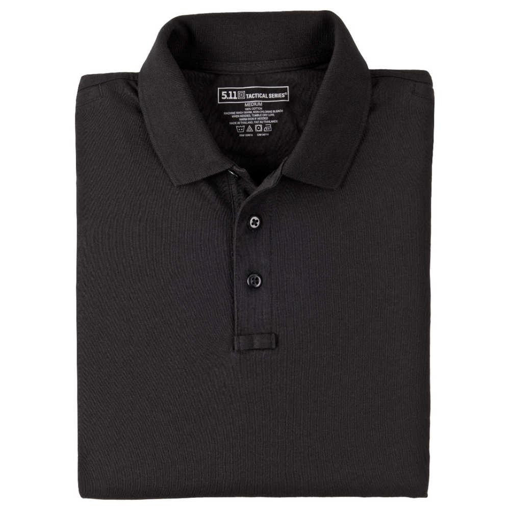 Tactical Jersey Polo, Short  Sleeve, Black, Large