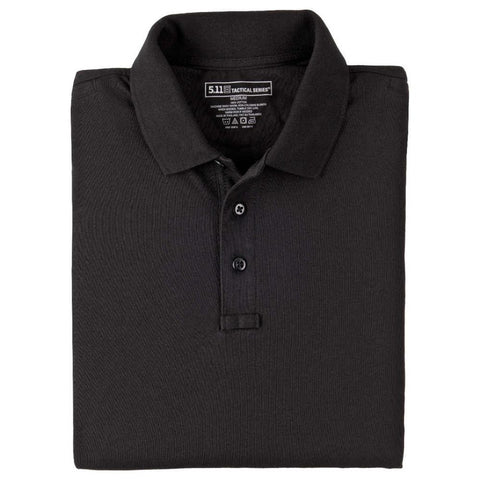 Tactical Jersey Polo, Short  Sleeve, Black, Large