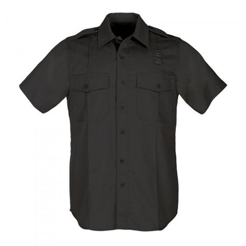 Pdu Ss A-cl Twill Shirt Black Med