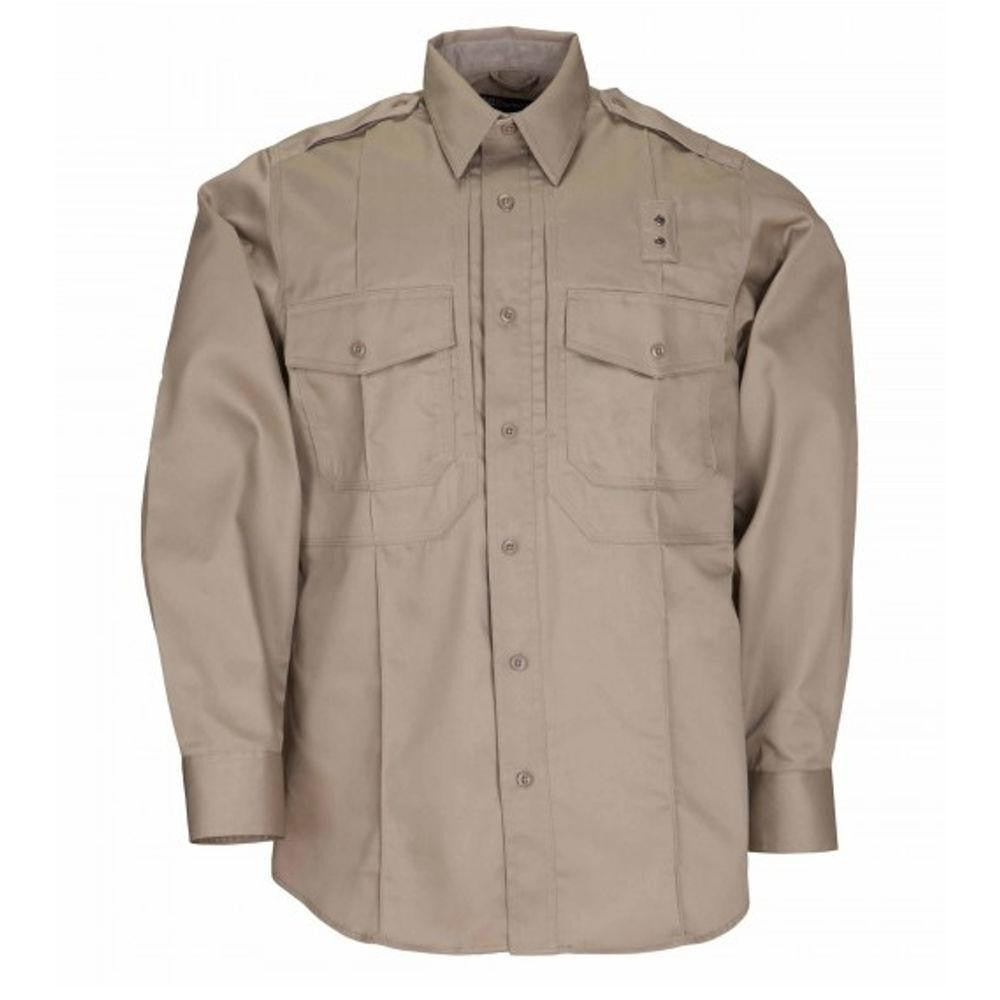 Twill Pdu&reg; Class-b Long Sleeve Shirt - Silver Tan, Medium