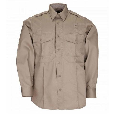 Twill Pdu&reg; Class-b Long Sleeve Shirt - Silver Tan, Medium