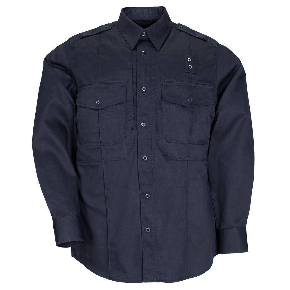 Twill Pdu&reg; Class-b Long Sleeve Shirt - Midnight Navy, 2x-large