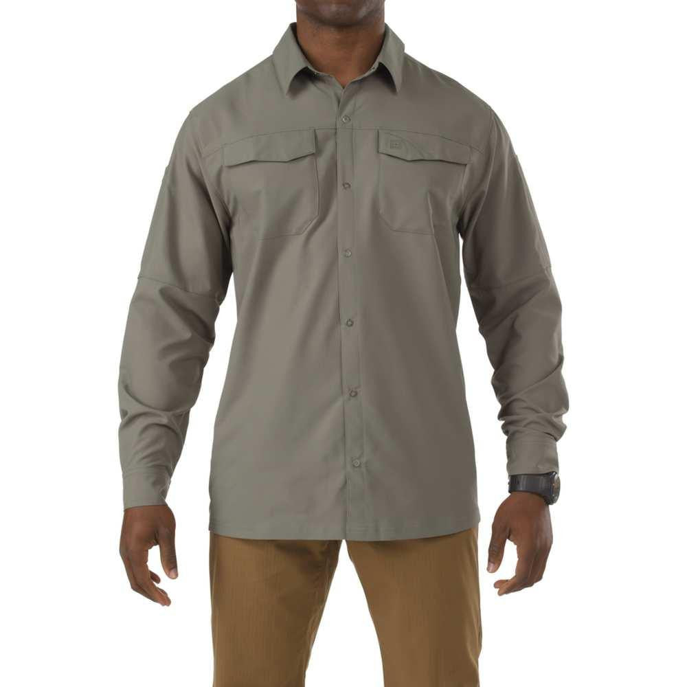 Freedom Flex Woven Ls Shirt Sage Grn 2xl