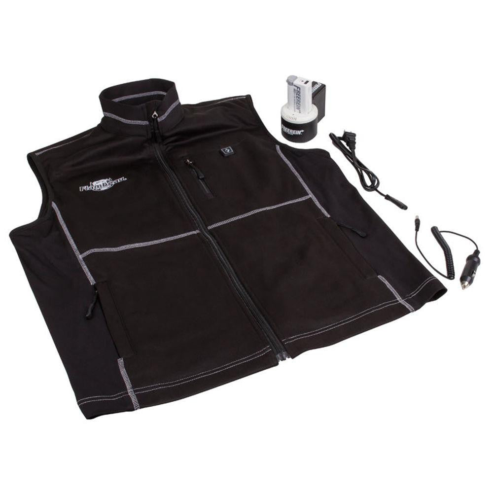 F100-ml 7.4v Rechargeable Heated Vest Kit - Black, Mens X-large