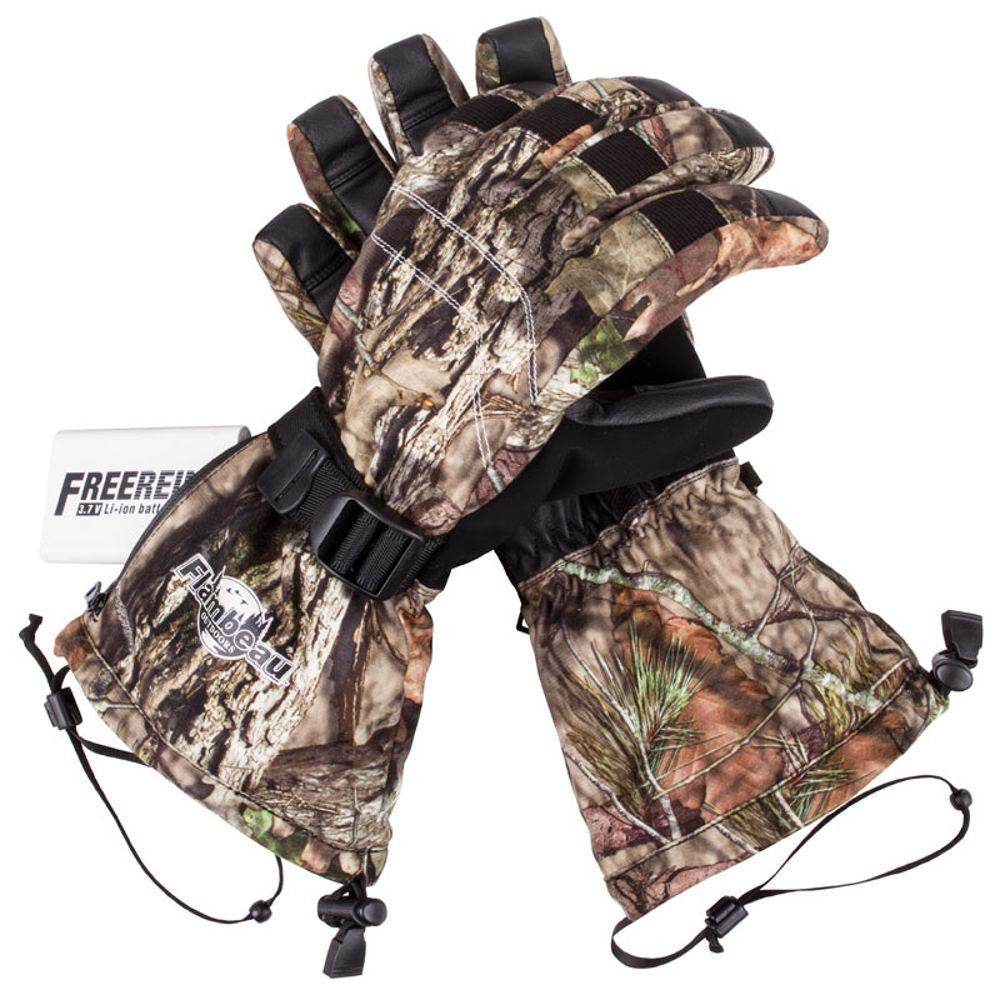 F200-cl Large 3.7v Rechargeable Heated Camo Gloves Kit - Mossy Oak Break-up Country, Medium