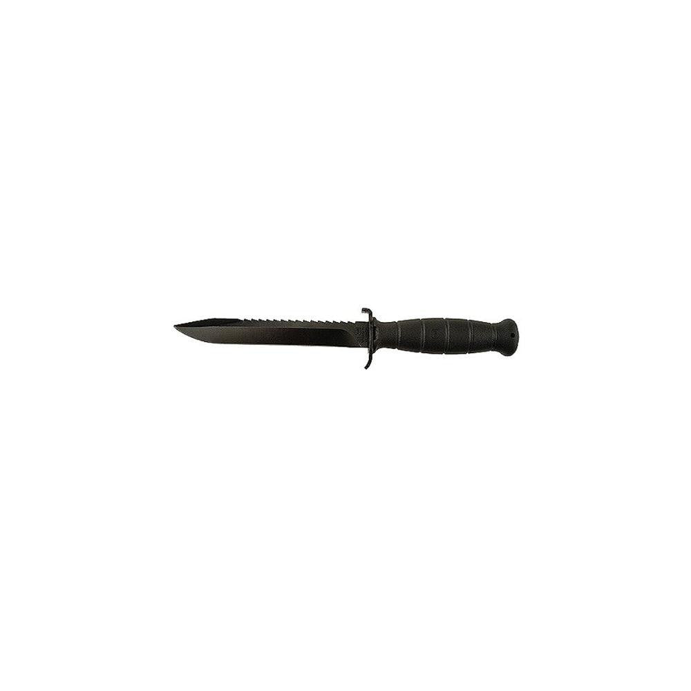 Field Knife With Saw, Clip Point, Black, Bulk