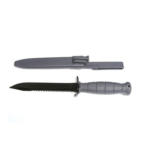 Field Knife, Fixed Blade, 6.5", Grey, Clip Point